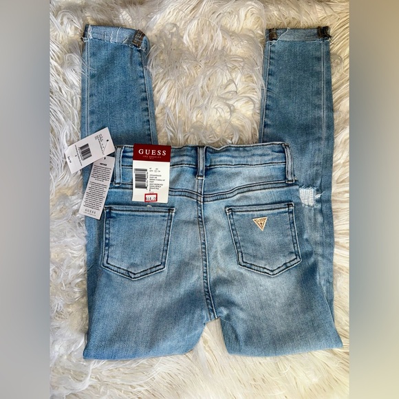 New Kids Guess Mr Zuley Skinny Jeans Light Destroyed Style Adj Waist Size 8, $45 - Picture 1 of 10